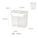 3L Cereal Dispenser Four-Compartment Sealed Container Moisture-Proof Stacked Snack Coffee Grain Storage Box Organizer Kitchen