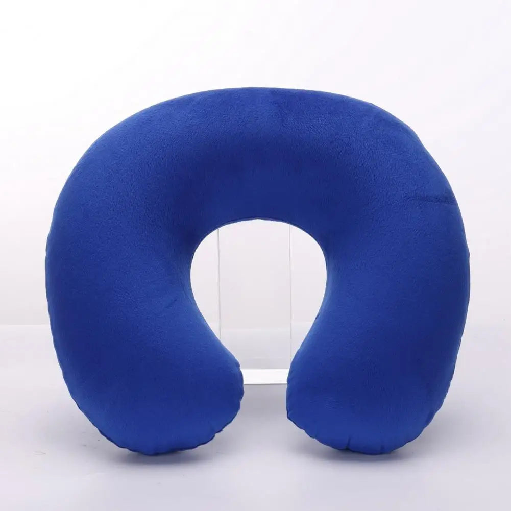 Almohada de cuello en forma de U, inflable, para aliviar la fatiga, para viajes, reposacabezas de vuelo, cojín para dormir en forma de U para avión.