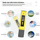 Medidor de pH y temperatura digital TDS de 2 piezas, 0,01 pH, alta precisión, 0-9990 ppm, TEMP y PPM.