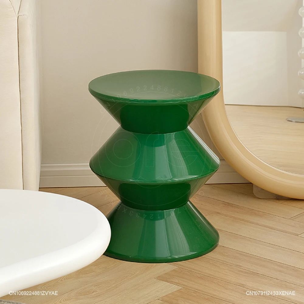 Nordic Stools Ottomans Shoe Changing Stool Small Bench Modern Minimalist Plastic Creative Round Coffee Tables Furniture WHCL+