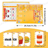 92Pcs Food Vocabulary Flashcards for Kids Double Side Parent-Child Interaction English Card Educational Learning Cards