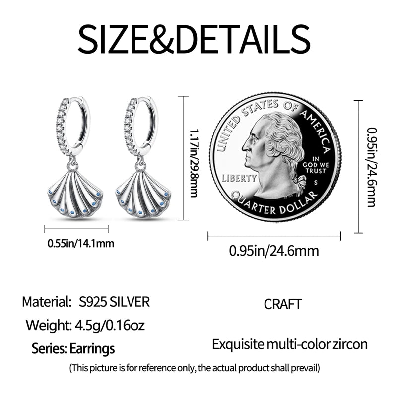 925 prata esterlina brilhante estrela do mar concha brincos jóias para mulheres moda pequeno brinco de prata luxo 2023 novo em