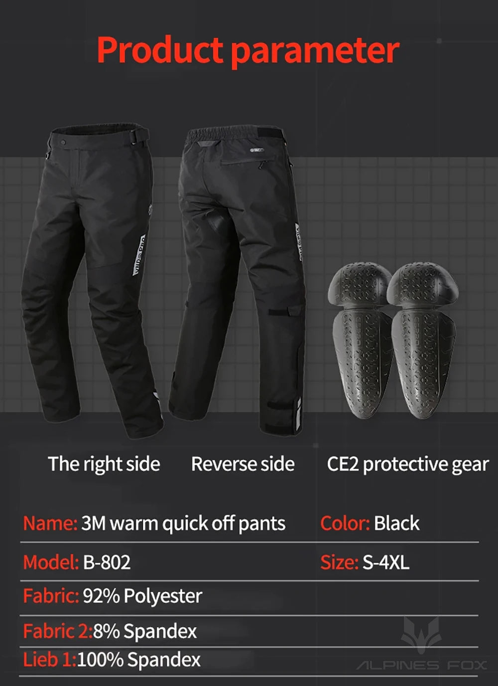 Winter Waterproof Motorcycle Overpants Quick Release Touring Moto Pants Men's Warm Windproof Motorbike Trousers CE Kneepads