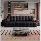 MINGDIBAO Modern Genuine Leather Sectional Sofa Bed – Convertible Couch with Tufted Backrest and Armrest,Functional Sleeper Sofa