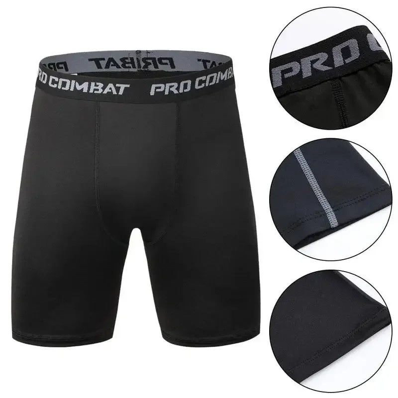 Sports New Men's Bodybuilding Shorts, Fitness Compression Tight Shorts, Sports Men's Muscle Active Elastic Tight Shorts