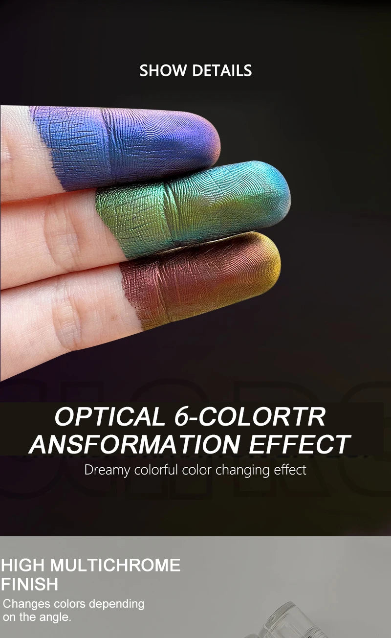 Chrome Shifting Pigments Chameleon Liquid Eyeshadow Shiny Long Lasting Multichrome High Eyeshadow Liquid Eye Makeup Art Cosmetic
