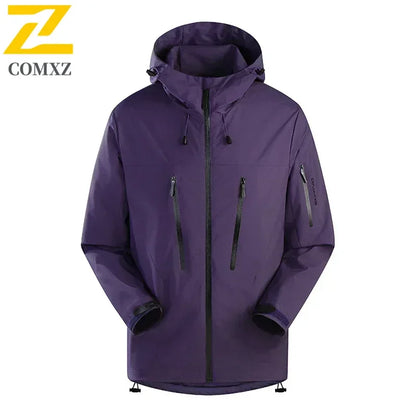 Spring Autumn Men's Windbreaker Fashion Outdoor Mountaineering Travel Windproof Waterproof Hooded Jacket Slim Fit Versatile Coat