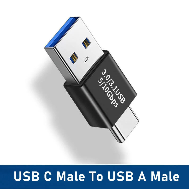 Conector USB 3.0, adaptador USB a USB de 5 Gbps Gen1, macho a macho, hembra, convertidor USB, cable extensor para SSD y HDD, enchufe de extensión USB 3.0.