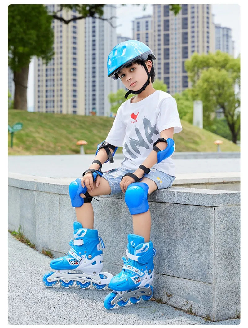 Factory Cheap Price Hot Selling in Stock Boys and Girls Skating Shoe Kids Inline Roller Quad Skates
