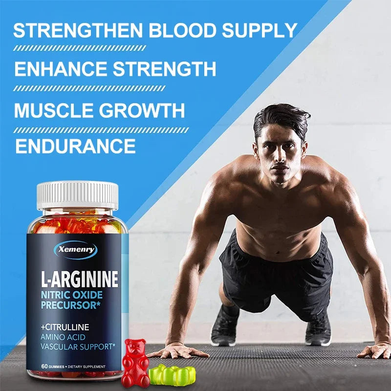 Arginine Supplement Gummies, Nitric Oxide Supplement with L-Citrulline, Citrulline and Essential Amino AcidsSupplement