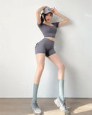 TRY TO BN - Pantalones cortos deportivos para mujer, con bolsillos, cintura alta, sexys, para gimnasio, entrenamiento, push up, pantalones cortos de ciclista, mallas de ciclismo para fitness