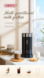 HiBREW Milk Frother Frothing Foamer Chocolate Mixer Cold/Hot Latte Cappuccino Fully Automatic Milk Warmer Cool Touch M1A