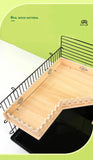 Practical Hamster Toy Thickened Entertainment Smooth Hamster Double Layer Wooden Climbing Platform with Ladder