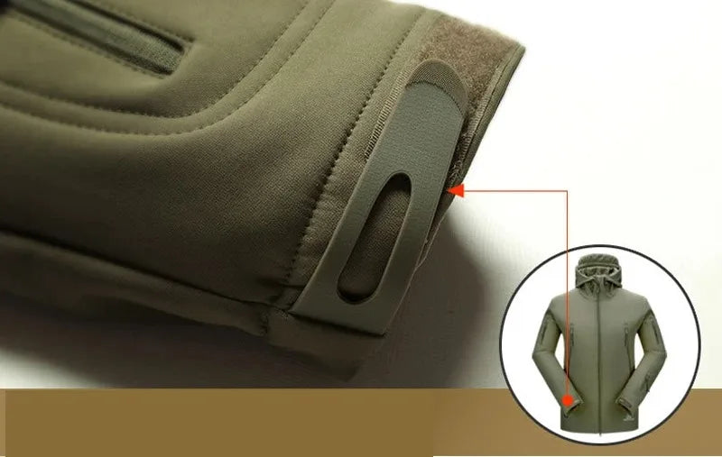 Chaqueta militar informal con capucha para hombre, estilo aviador, de combate, impermeable, de piel de tiburón, estilo softshell, táctica