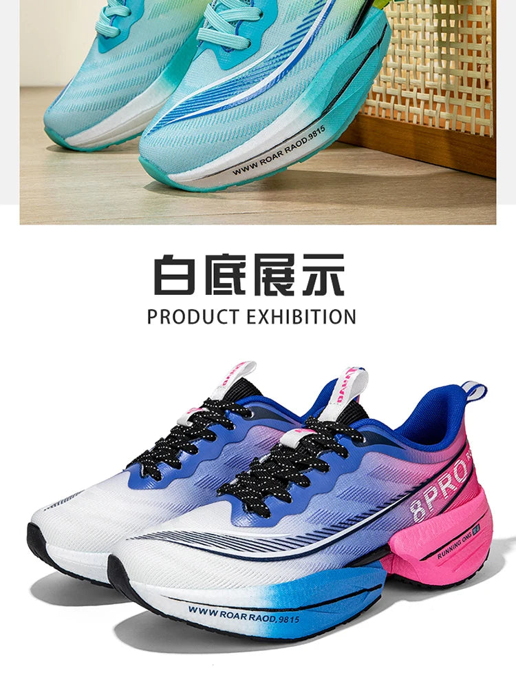 Marathon Air Cushion Men Sports Running Shoes Breathable Lightweight Women's Comfortable Athletic Nonskid Carbon Plate Sneakers