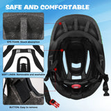 Lixada Kids Full Face Helmet Detachable Children Sports Safety Bike Helmet Protective Gear for Cycling Skateboarding Roller Skat