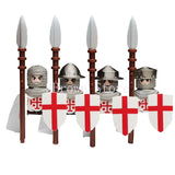 MOC Medieval Building Blocks Castle Knight Western Cowboy Historical Army Cavalry Horse Soldier Gun Kid Toy Gift Brick DIY S040