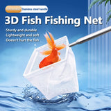 Aquarium Square Fishing Net With Suction Cup Extendable Long Handle Fishing Gear For Catching Fish Shrimp tank clean accessories