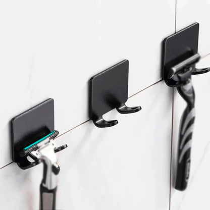 ¡Oferta! 1/2/3/5 piezas de soporte para maquinilla de afeitar de aluminio para hombre, gancho de almacenamiento, estante de pared, estante para maquinillas de afeitar, accesorios de baño y cocina.