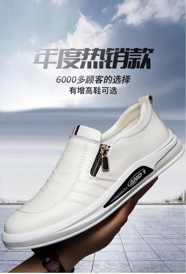 Casual Leather Shoes Men Loafers Trend Brand Business Shoes Autumn Slip-on Flat Men's Sneakers Comfortable Moccasins Zapatos Hombre