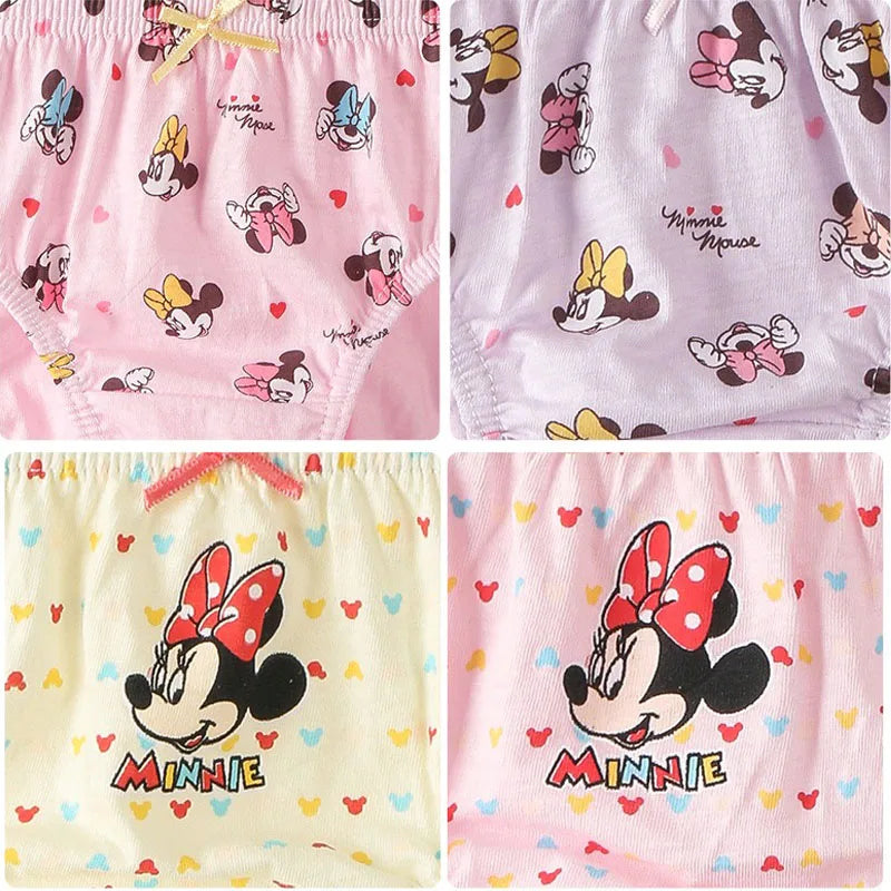 5 paquetes/caja de ropa interior para niños, bragas triangulares de algodón suave con dibujos de Mickey, transpirables, caja de regalo.