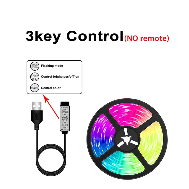 RGB LED Strip Light 5050 Bluetooth APP Control USB LED Flexible Lamp DC 5V Diode Tape for Party Living Room Festival 
