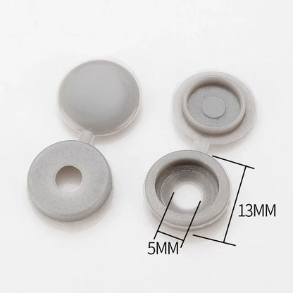 10/50/100Pcs Hinged Plastic Screw Cap Cover Nuts Fold Snap Protective Fixing Cap Button For Car Decorative Nuts Bolts Hardware