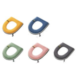 Thickened Toilet Seat Cover Winter Warm Soft Washable Mat Seat Case Toilet Lid Pad Bidet Cover Bathroom Accessories