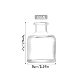 1Pcs 50ml Home Fragrance Diffuser Bottle Party Gifts Glass Container Reed Diffuser Essential Oil Bottle Oil Diffusers Sticks