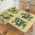4 Pcs/Set Simple Tableware Mat Rectangle Individual Placemats Heat Insulation Dining Table Mat Table Decoration And Accessories