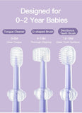 Infant Baby Silicone Deciduous Teeth Toothbrush Oral Tongue Cleaner With PP Storage Box