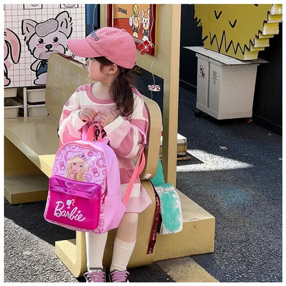 Kawaii Barbie Cartoon Anime Fashion Backpack Girl Barbie Princess Backpack Cute Kindergarten Kids Schoolbag Gift Toys