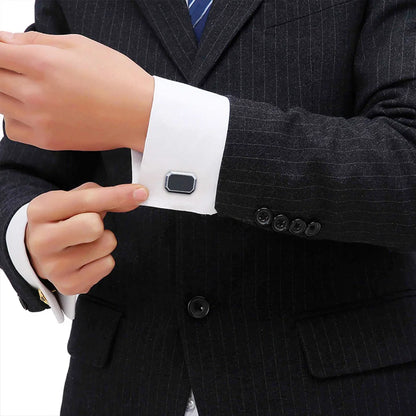 1Pair French Square Cufflinks Fashion Men's Business Banquet Suit Shirt Cuffs Buttons Luxury Wedding Cuff Links Gifts 2024 Trend