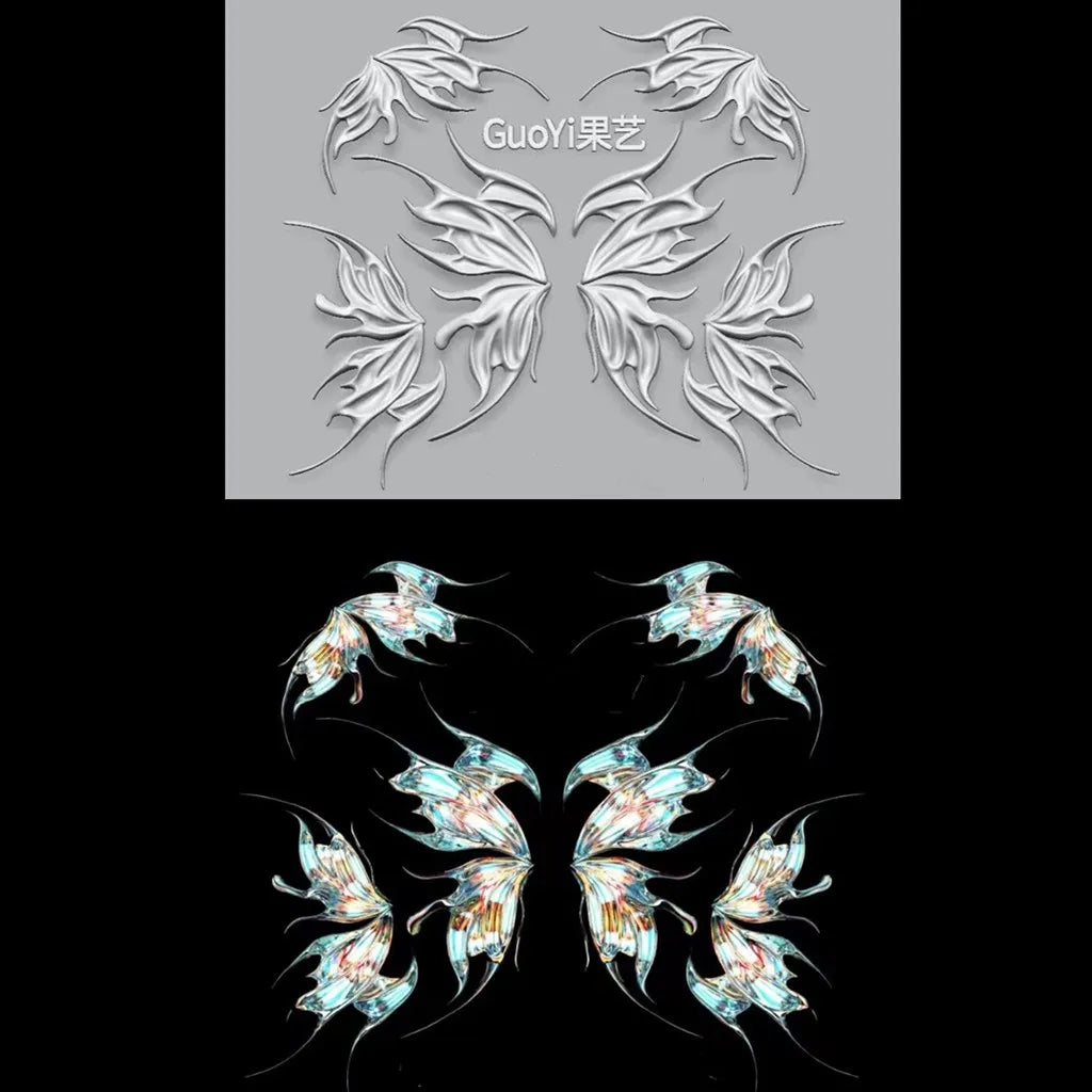 1pc Bowknot Candles Jellyfish Shell Rose Leaf  3D Acrylic Mold Nail Art Decoration Nails DIY Design Silicone  Nails Mold