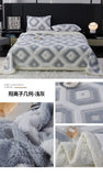 Flannel Warmth Autumn Winter Blanket Keep Warm Comfortable Jacquard King Size Blankets Skin Friendly Geometric Nap Comforter