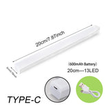 Luz LED Noturna Sem Fio com Sensor de Movimento e Recarregamento Tipo C – Iluminação para Armários, Guarda-roupas, Escadas e Cozinha