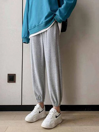 Leggings de lã grossa feminina, calça comprida casual, monocromática, calça quente, plus size, moda, inverno