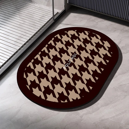 Diatomaceous Earth Bath Mat Bathroom Rug Absorbent Non-slip Floor Foot Mats Quick Dry Shower Carpet Toilet Pad Doormat Washable