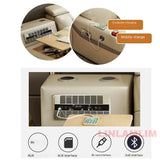 MINGDIBAO Massage Bed with Ultimate Comfort and Genuine Leather Multifunctional Frame - Bluetooth Speaker, Safe Air Cleaner, USB