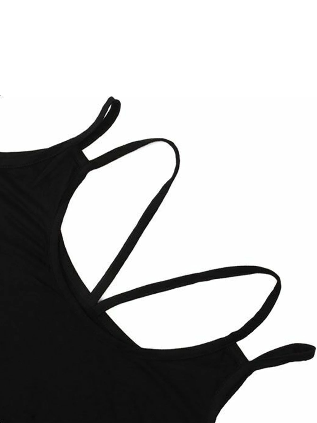 Plus Size 2024 Solid Color Halter Top Backless Vest