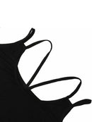 Plus Size 2024 Solid color halter top halter top  backless vest