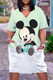 Disney-elegantes vestidos longos femininos, roupas de mulher, chique grande, verão, plus size, 2024