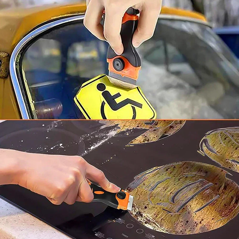 Rodo de óculos limpo raspador ferramenta janela limpeza carro envoltório vidro cerâmica cola degelo cozinha janela do agregado familiar gelo