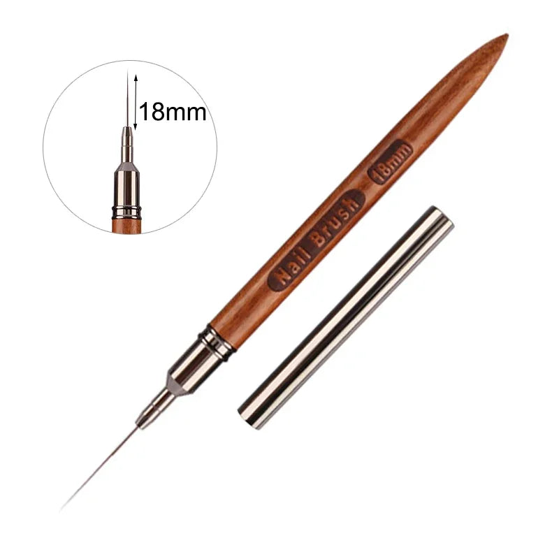 Triangular Nail Art Brush Pen 3D Tips Pattern Phototherapy Acrylic Nail Brush UV Gel DIY Manicure Tools Wood Handle Nail Brushes
