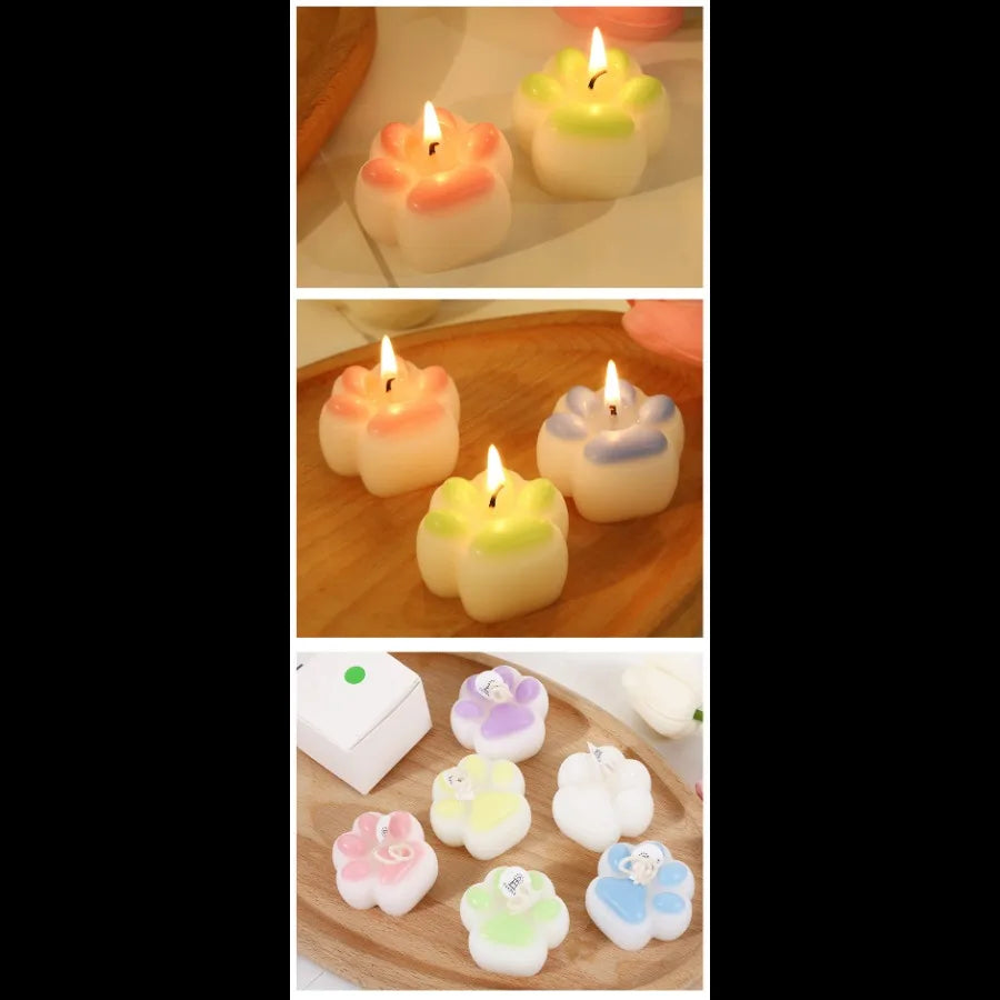 1pc/4pc Cat Paw Design Scented Candle ,For Birthday, Valentine's Day, Diy Home Decoration, party decoration, wedding souvenirs