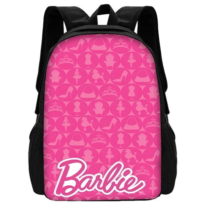 Cartoon Dolls 3 pcs set Child School Backpack with Lunch Bags Pencil Bags B-Barbies School Bags for Boys Girls Best Gift