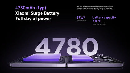 Global Version Xiaomi MIX Flip 67WHyperCharger 12GB 512GB Leica  6.86" 120Hz Display Snapdragon 8 Gen 3 Smartphone 50MP Camera