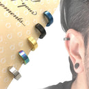 2 pendientes de aro de acero inoxidable 316L de moda, sin perforación, con clip, falsos.