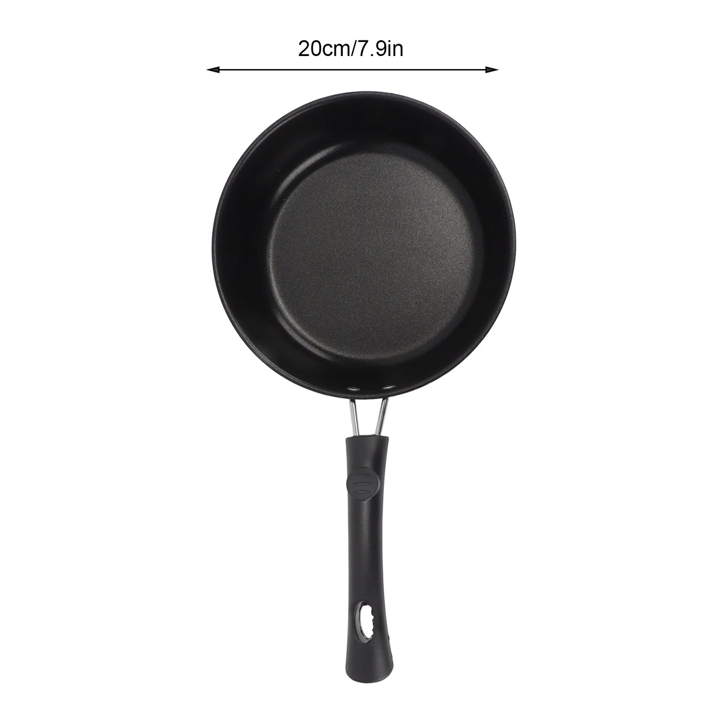 1PC 12-20cm Mini Frying Pan Non-Stick Thickened Stainless Steel Frypan Pot Fried Eggs Saucepan Gas/Induction Kitchen Cookware 
﻿