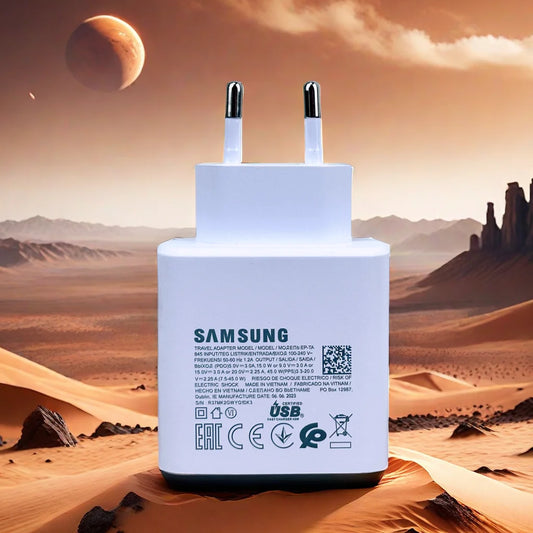 Cargador Samsung original de 45 W, carga superrápida, certificado por la UE, adaptador para Galaxy Z Fold 5, 4, 3, Flip 5, 4, 3, S23, S24 Ultra, S20, S22 y S21